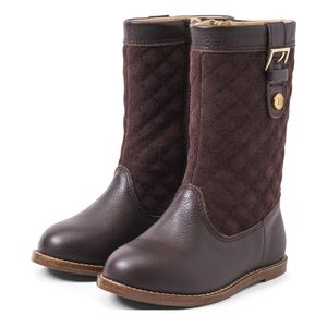 Janie and Jack brown quilted riding boots